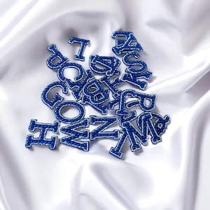 Parches de letras termoadhesivos, calcomanías de letras para ropa, parches de inicial de perla, parche personalizado de estampado en caliente con letra de perla