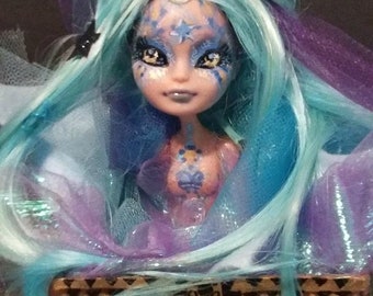 Monster High OOAK doll repaint Pandora's Box Custom art doll by Leslie Mehl Art