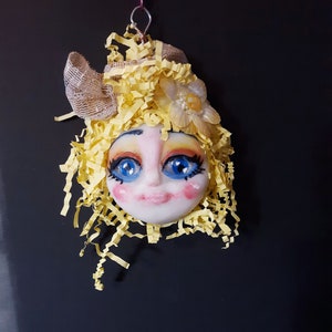 Custom Clay Art Doll Miss Moon Handmade OOAK Doll