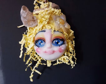 Custom Clay Art Doll Miss Moon Handmade OOAK Doll