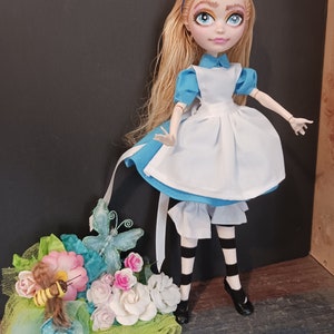 Alice In Wonderland OOAK doll repaint Custom Doll image 2