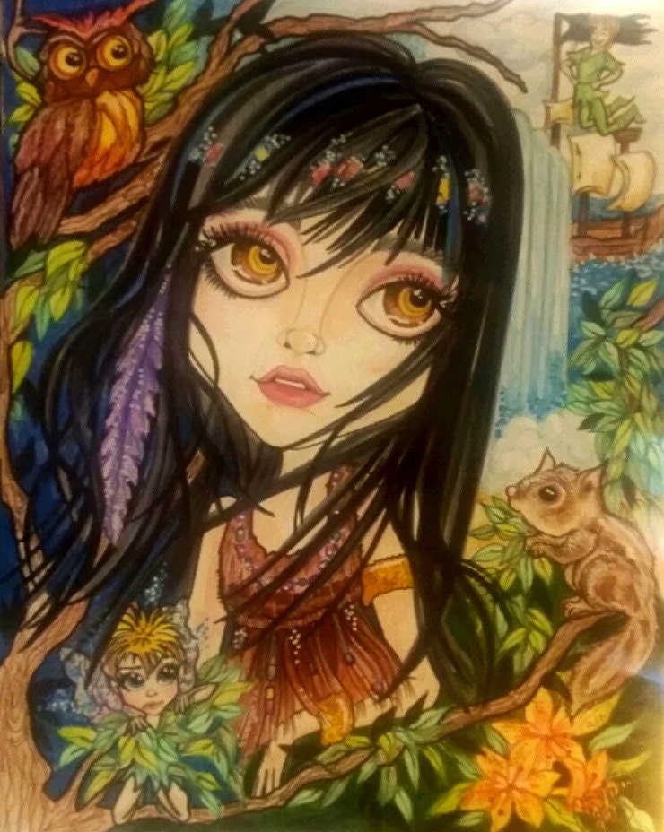 Fairytale Fantasy Tiger Lily in Neverland Art Print by Leslie Etsy