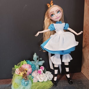 Alice In Wonderland OOAK doll repaint Custom Doll image 5