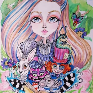 Alice Starts the Journey Alice art Wonderland Art Fantasy Fairytale Art