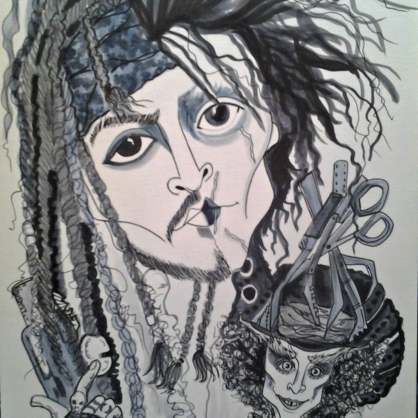 Johnny Trifecta Johnny Depp Pop Culture Art Caricature