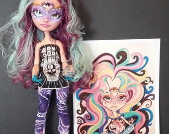 Ever After High OOAK Fortune Teller Doll Psychic Doll Repaint by Leslie Mehl Art