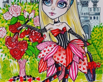 OOAK Alice In Wonderland doll repaint Fantasy Custom Doll – Leslie