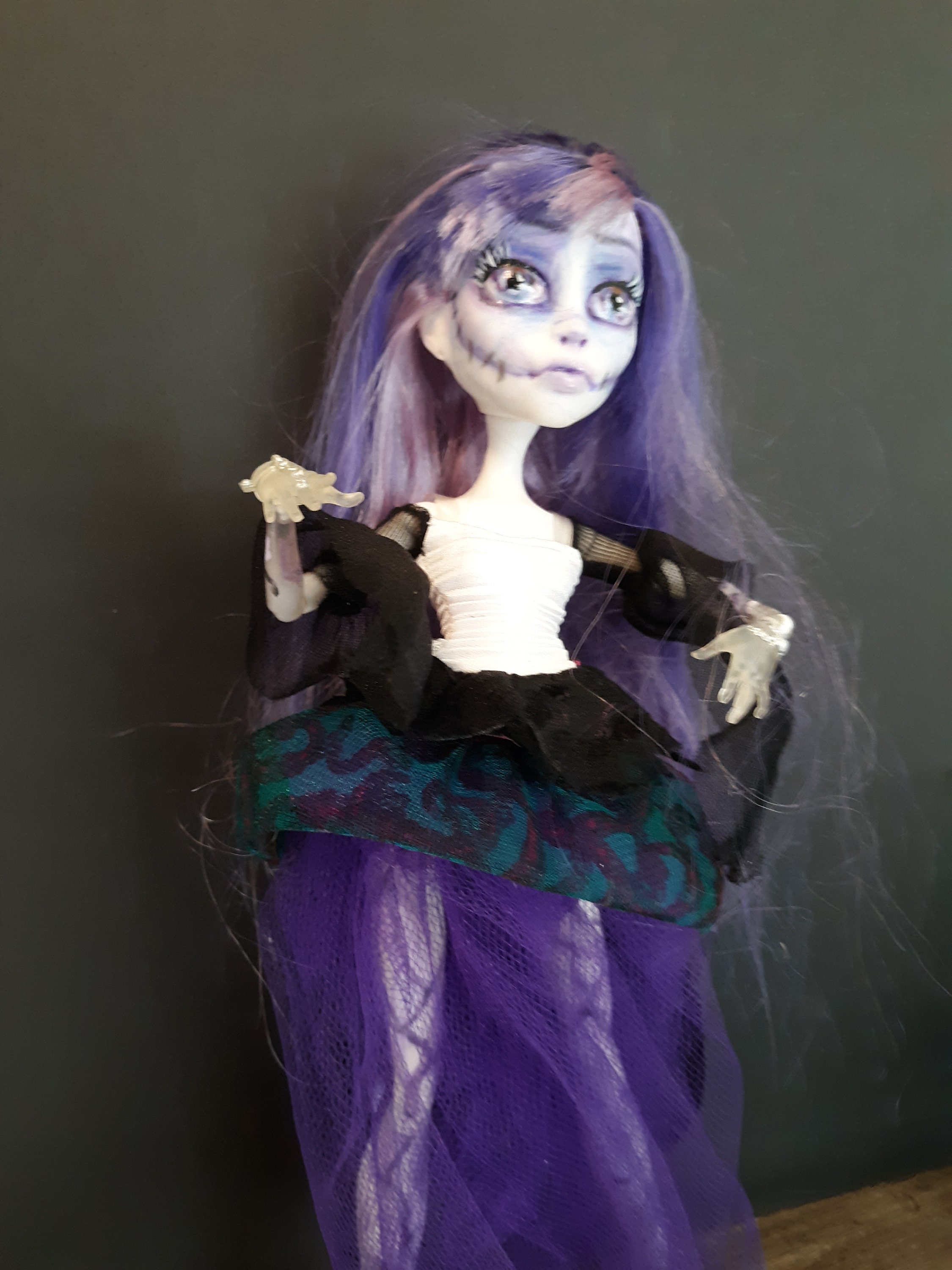 Monster High OOAK zombie doll repaint Custom Doll Zombie Prom