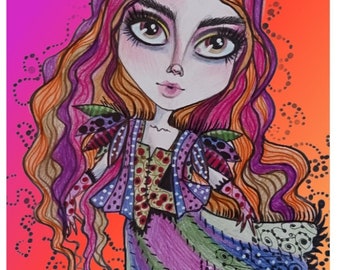 Dottie Brings The Sun Fantasy Art Big Eye Art