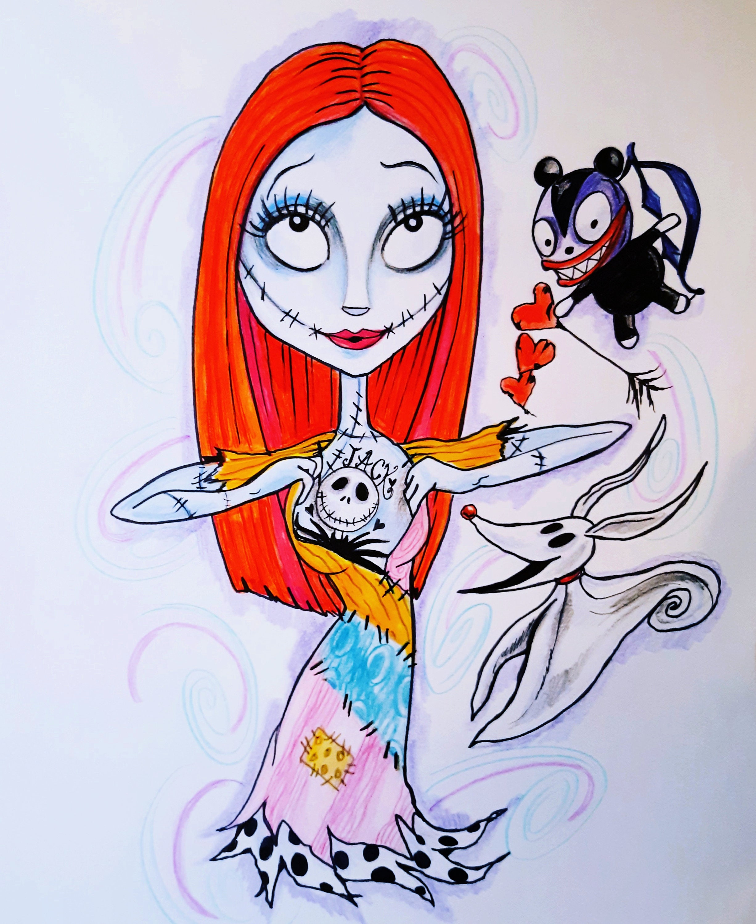 Sally Gets A Tattoo Horror Fantasy Lowbrow Art Print Jack Sally