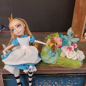 Alice In Wonderland OOAK doll repaint Custom Doll image 1