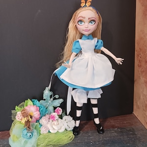 Alice In Wonderland OOAK doll repaint Custom Doll image 4