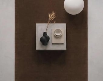 Tapis minimaliste tufté à la main, art mural géométrique moderne, pièce maîtresse de décoration intérieure neutre