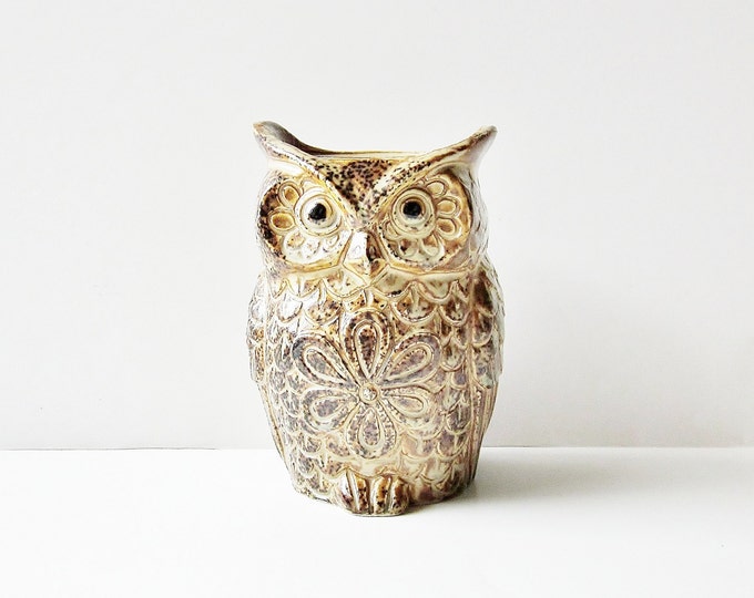 Brown Owl Votive Candle Holder Vintage Ceramic Price Japan Etsy