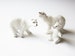 Miniature Polar Bear Family Figurine Set Vintage Animal Collectibles Ceramic Bone China Figurines Mid Century Made In Japan Knick Knacks 