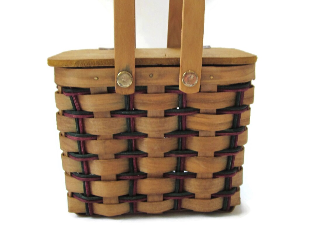 Vintage Boyd's Bear Picnic Basket Wood & Wicker Large Etsy