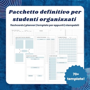 Organisiertes Schülerpaket | Wochenplaner | Karteikarten | Lerntracker | Mindmap-Vorlagen | A4-Blätter | Ausdrucke