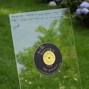 Personalized Vinyl Record Guest Book, Unique Music-Inspired Wedding, Guestbook Alternative, Custom Keepsake for Wedding Decor & Ideas