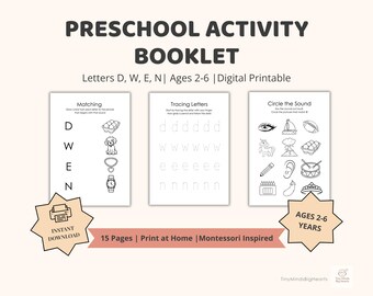 Preschool Alphabet Workbook | Letter Tracing & Phonics (PDF)