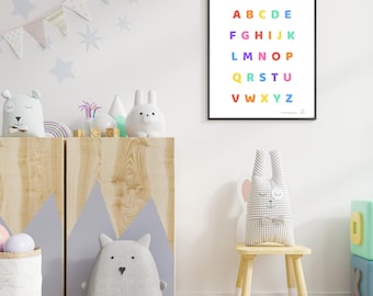 Montessori Alphabet Poster: A-Z Printable Wall Art (PDF Download A4 Size)