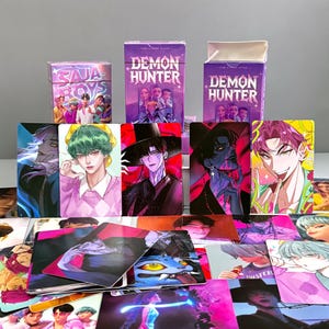 K-POP Demon Hunter Photo Card Set Fan Souvenirs-Rumi,Zoey And Mina Art Cards,Huntrx Saja Boys Trading Card,Kpop Demon Hunters Fan Gift