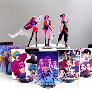 K-POP Demon Hunters Anime Character Acrylic Plaque-Rumi/Mira/Zoey,Demon Hunters Fan Gift,Hunters Desktop Ornament,Huntrix Party Decor