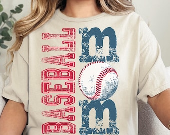 Women's Baseball Mama Tshirt For Game Day, Baseball Mom T-Shirt, Baseball Tee For Mother's Day Gift, Baseball Mom Sports Mom Shirt