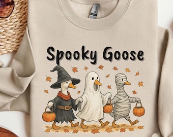 Spooky Goose Baby Shirt, Halloween Tee, Funny Goose Costume, Fall Sweatshirt, Spooky Season shirt, Spooky Goosey Sweatshirt, Halloween Gift