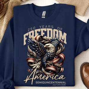 America 250th Anniversary T-Shirt: USA Eagle Patriotic Tee
