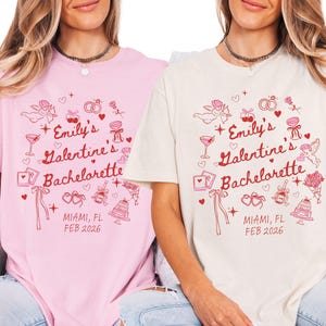 Galentines Bachelorette Shirt, Custom Valentines Bachelorette Party Tshirts, Galentines Crewneck Shirt