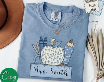 Comfort Colors® Custom Teacher Shirt, Custom Teacher Shirt, Teacher Gifts, Teacher Appreciation, Back to School, Last Day of School