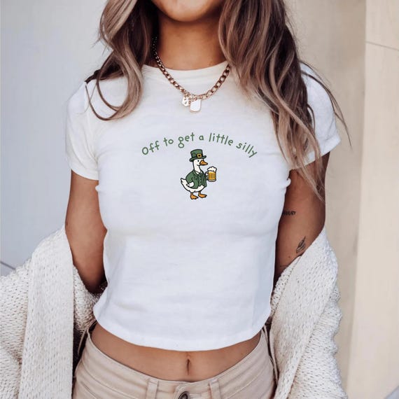 St Patricks Day Goose Baby tee Sweatshirt, Off To Get A Little Silly  St Paddys Day Goose Hoodie, Funny Irish St Pattys Day Tee