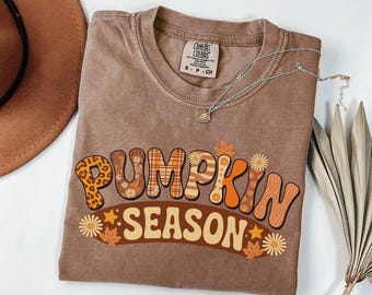 Camiseta de calabaza Comfort Colors®, camiseta de otoño, camiseta de Acción de Gracias, camiseta de calabaza de otoño