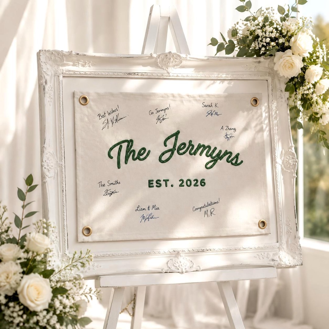 Custom Last-name Guest-book Alternative, Personalized Wedding Flag Custom Last-name Guest-book Alternative, Personalized Wedding Flag