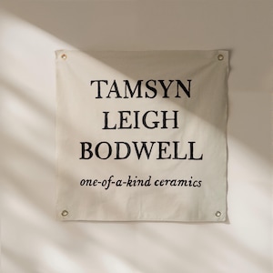 Custom Embroidered  banner with business Logo, Custom table runner for events, Farmers Market tent Banner , Name printed logo banner