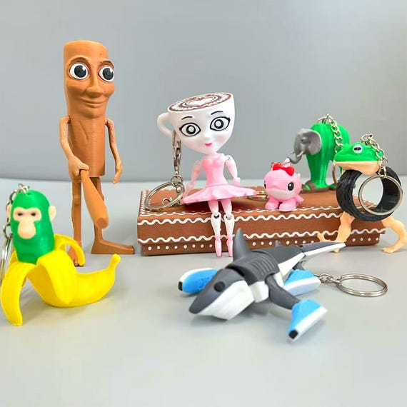 Tung Tung Tung Sahur Figuren Set - 8x 3D Gedruckte Sammlerfiguren