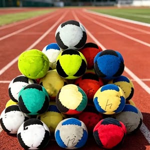 Hand Soft Soccer Hacky Sack Footbag,Handmade Footbag Juggling Ball,ADHD Fidget Toy, Retro 90s Sports Gift for Him,football enthusiast
