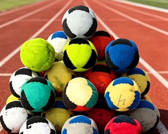 Hand Soft Soccer Hacky Sack Footbag,Handmade Footbag Juggling Ball,ADHD Fidget Toy, Retro 90s Sports Gift for Him,football enthusiast