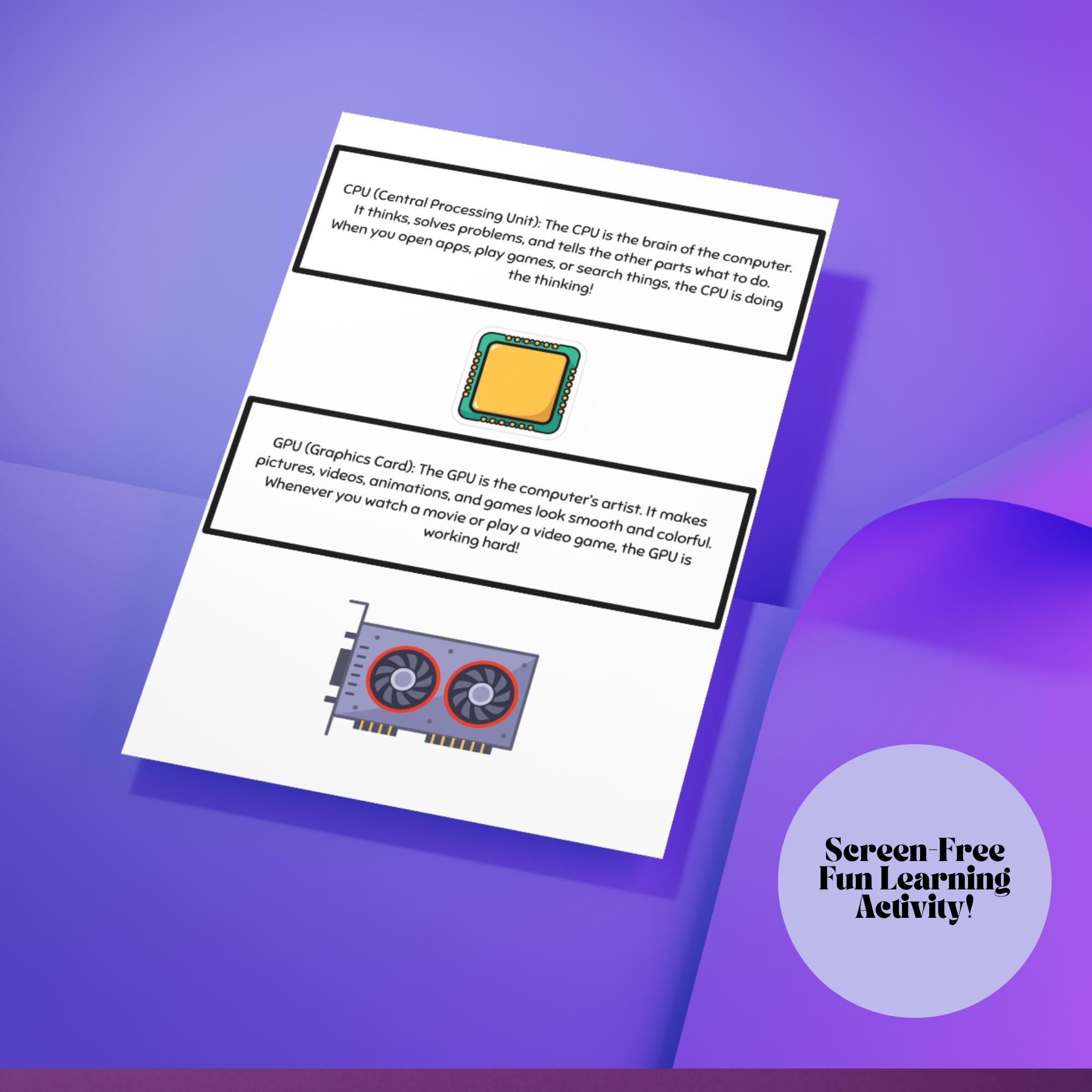 Build-a-computer STEM Worksheets: Cut & Paste Learning (PDF Download ...