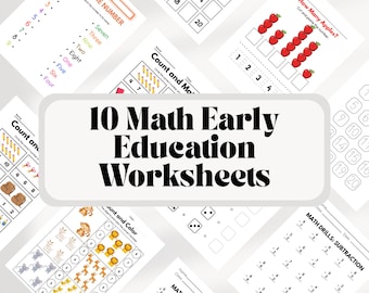 Pre-K Math Worksheets: Number Tracing, Counting, Shapes (Printable PDF Download)