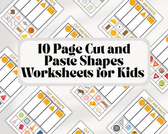 Shapes Cut & Paste Worksheets: Preschool Learning Activities (PDF)