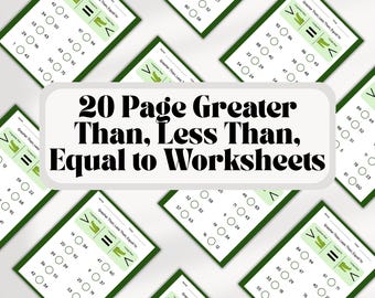Greater Than Less Than Worksheets: 1st Grade Math (Printable PDF)