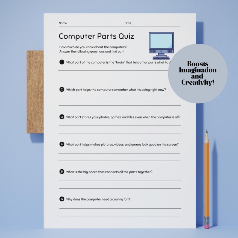 Build-a-computer STEM Worksheets: Cut & Paste Learning (PDF Download ...