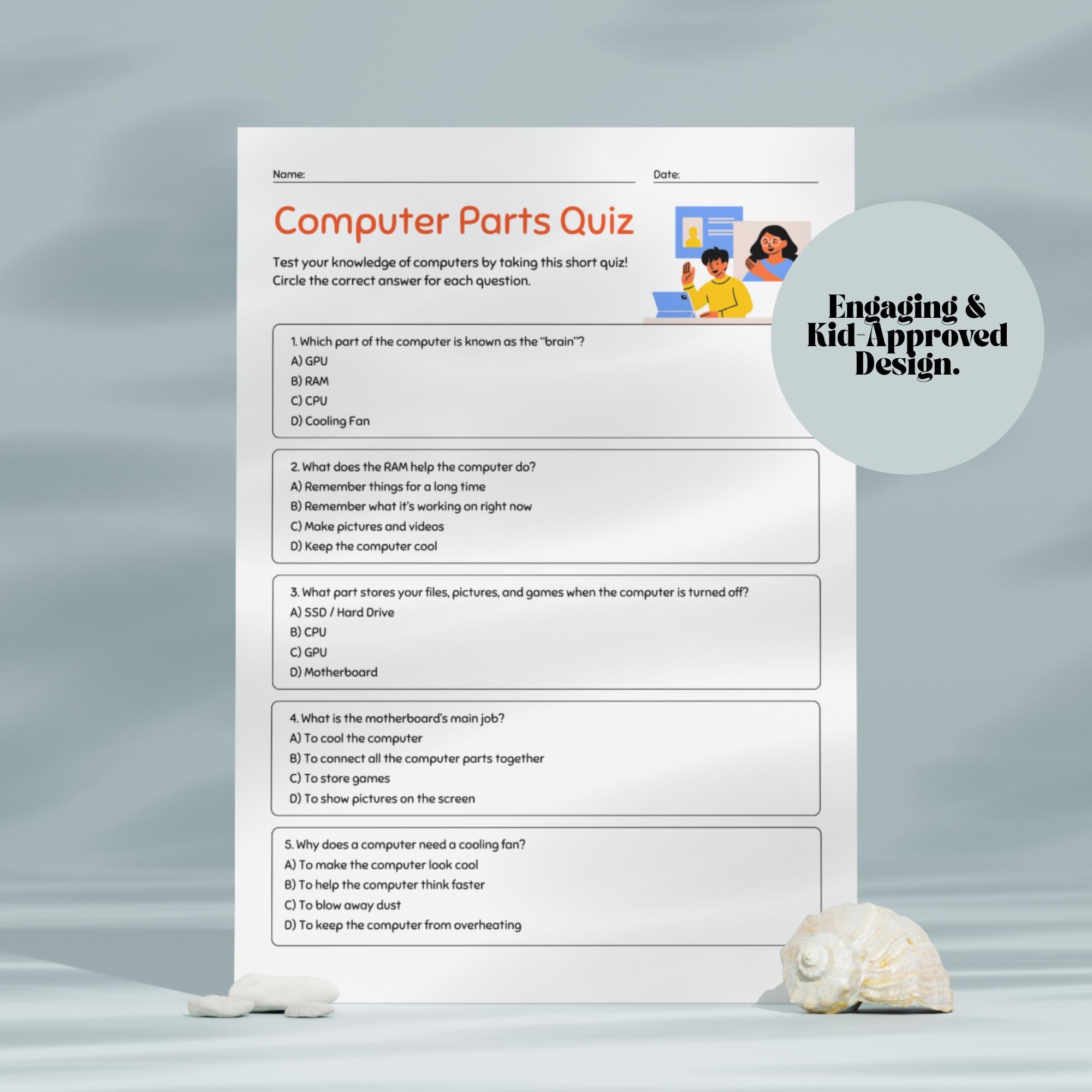 Build-a-computer STEM Worksheets: Cut & Paste Learning (PDF Download ...