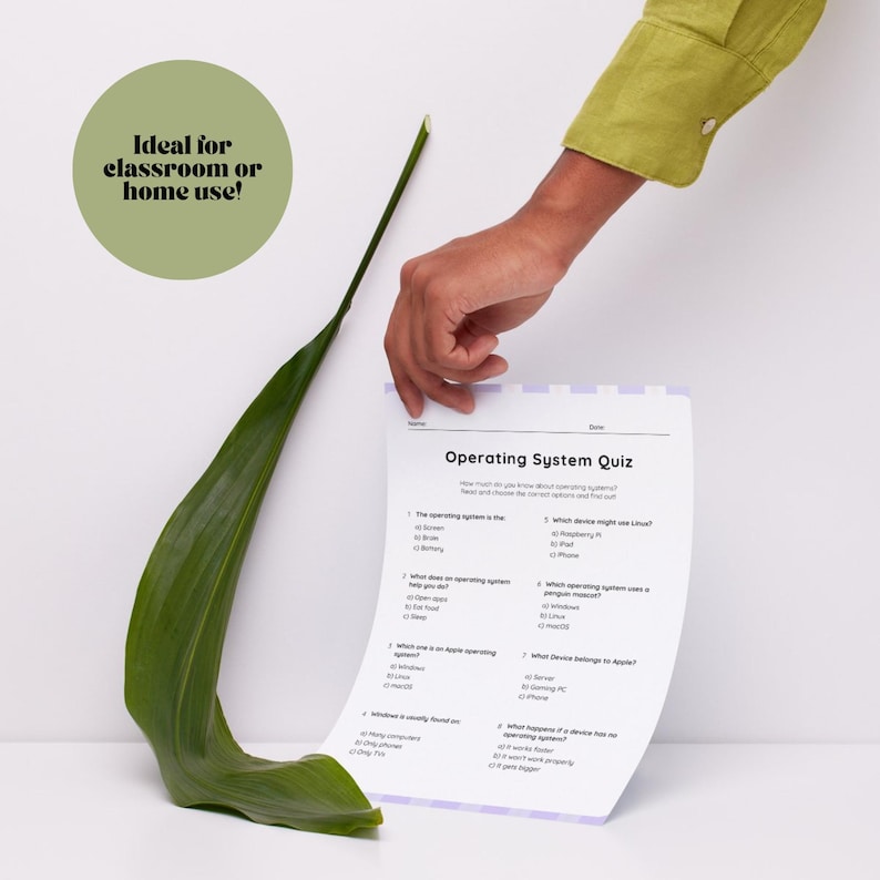 Operating Systems Worksheet for Kids | Computer Science Printable ...