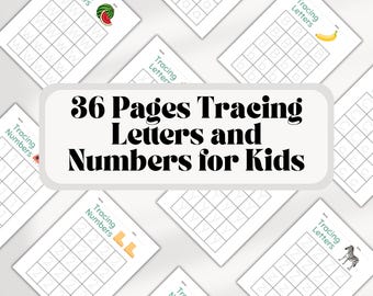 Tracing Letters & Numbers Worksheets: Kids Printable Alphabet Practice (PDF)