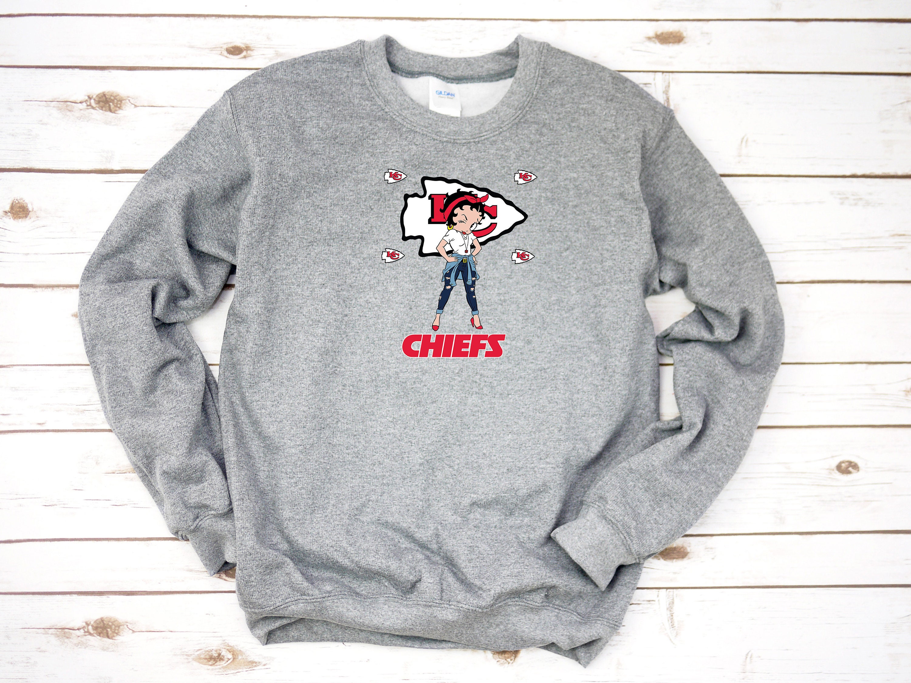 Kc Kansas City Chiefs Betty Boop Sweat Shirt and Hoodies | Etsy