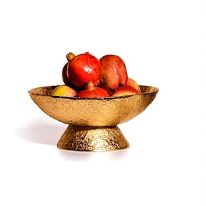 Dthrei Company Metal Bowl Gold Hammered