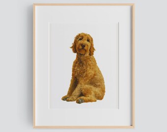Personalized Oil Pet Portraits from photo, Custom pet painting gift memorial print wall art , PRINTABLE Digital Download