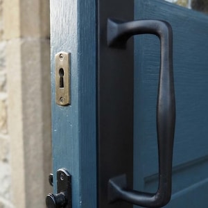 Matte Black Cast Iron Barn Door Handle – Heavy Duty Industrial Pull
